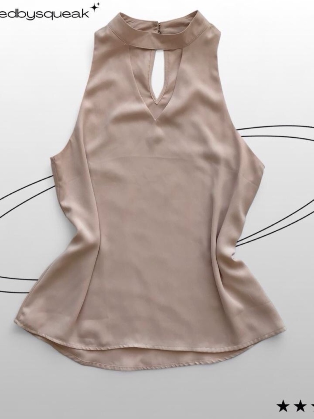 Naked Zebra Y2K Pink Flowy Choker V-Neck Tank Top Small 2010 Boho